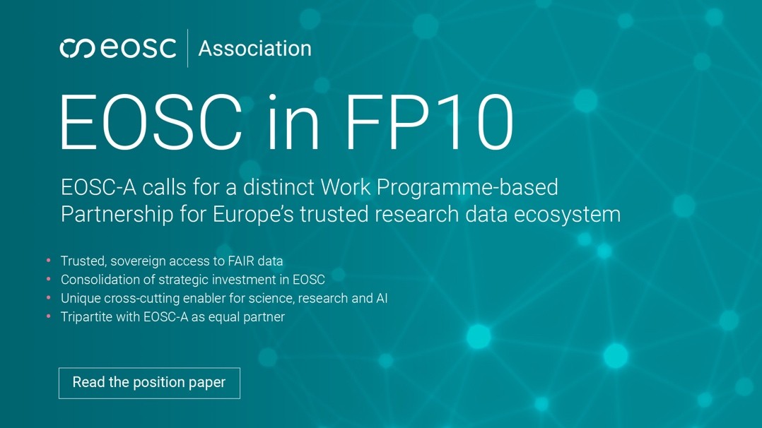 EOSC-A calls for a distinct Work Programme-based Partnership for EOSC in FP10 with EOSC-A as an equal partner in the tripartite governance