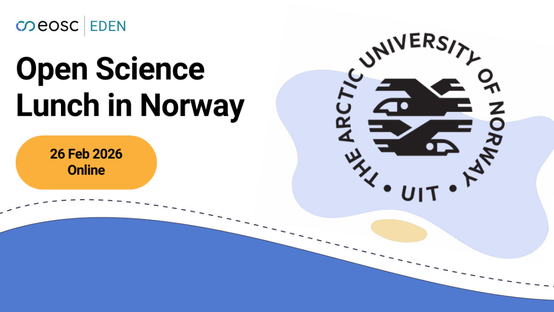 Visual image presenting the Open Science Lunch in Norway, which is co-organised by the Arctic University of Norway.